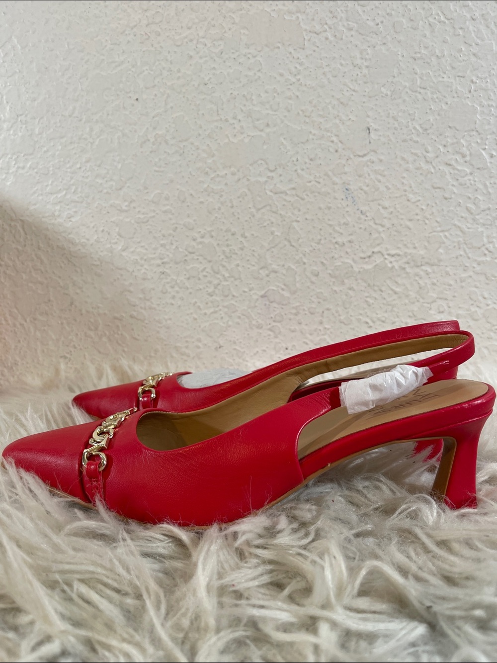 NATURALIZER Dovey Pointed Toe Slingback Pumps Heeled Red Size 6 NEW - Picture 6 of 11